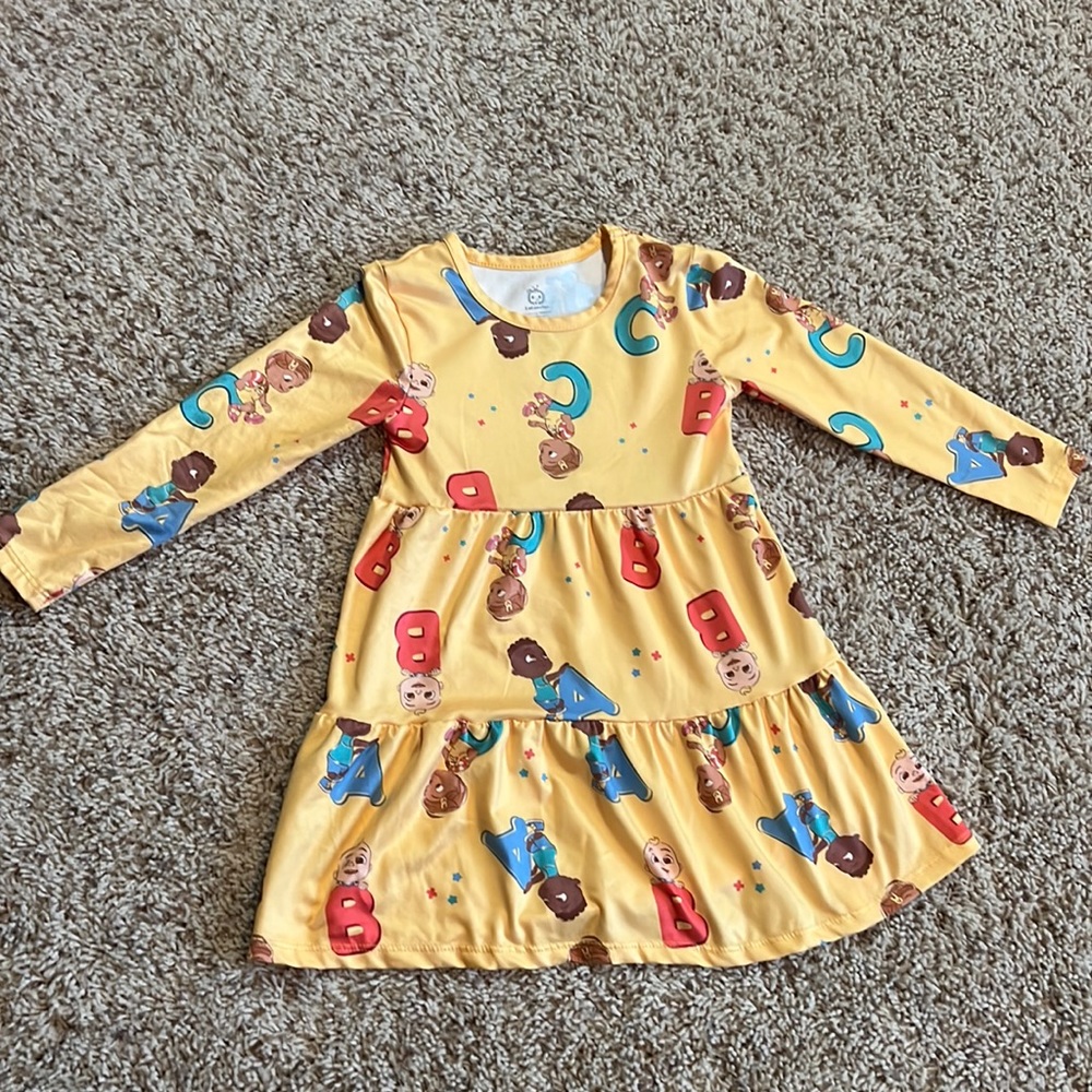 BNWOT super soft & adorable toddler girl Cocomelon JJ & Friends with ABC’s dress